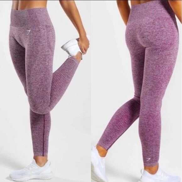 Gymshark Vital Seamless Leggings Purple Size small Athletic Pants - Picture 5 of 5
